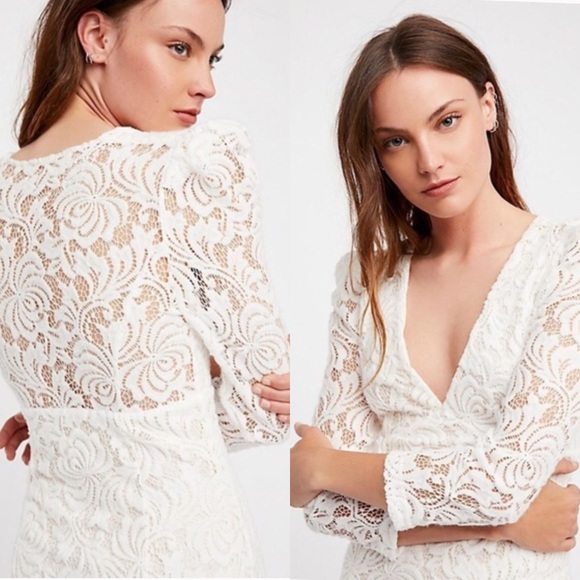 NWOT Free People Dana’s Bodycon Lace Dress - Picture 3 of 8